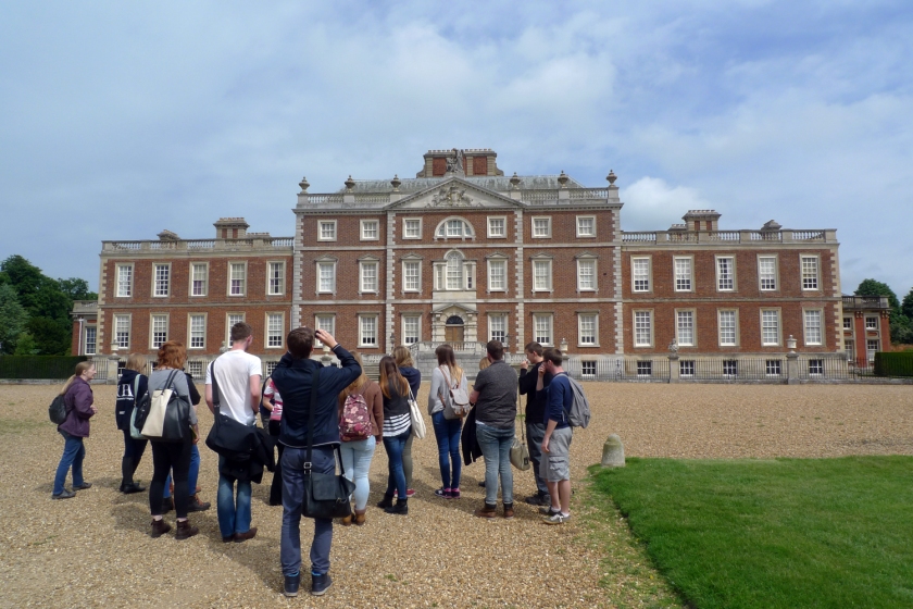 Third-year landscape history students on their final field trip of the year to Wimpole, Cambs.